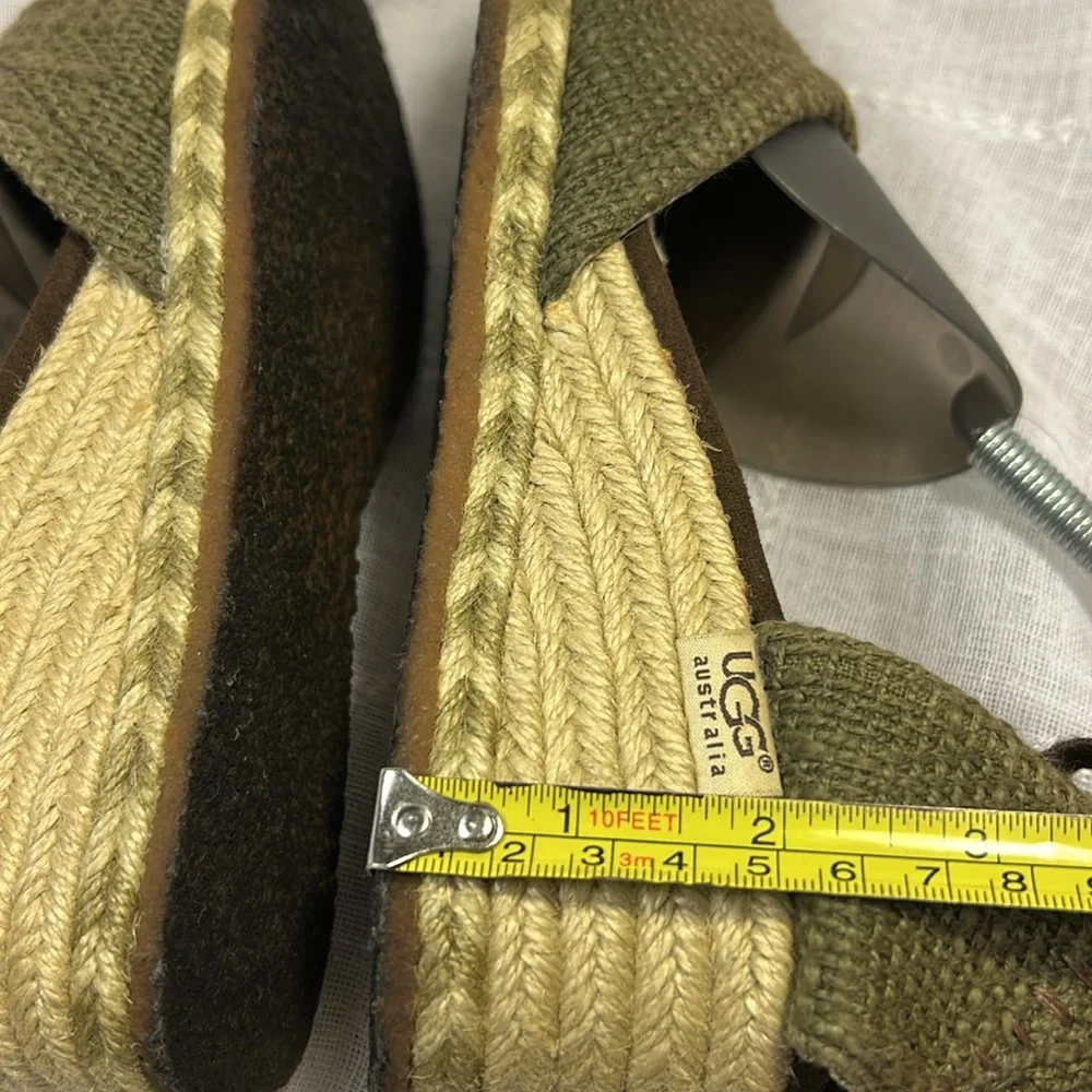 UGG almost new leather espadrille wedge sandals